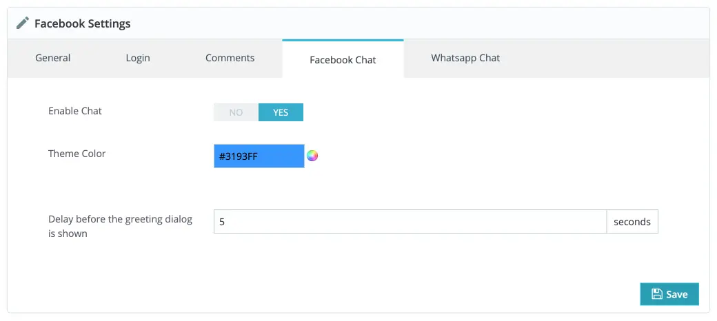 Alysum Prestashop Theme Facebook module Configuration
