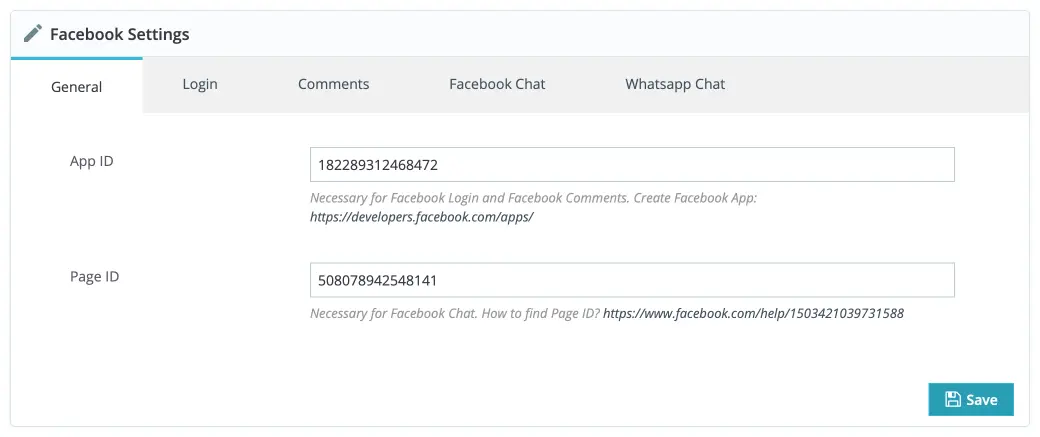 Alysum Prestashop Theme Facebook module Configuration