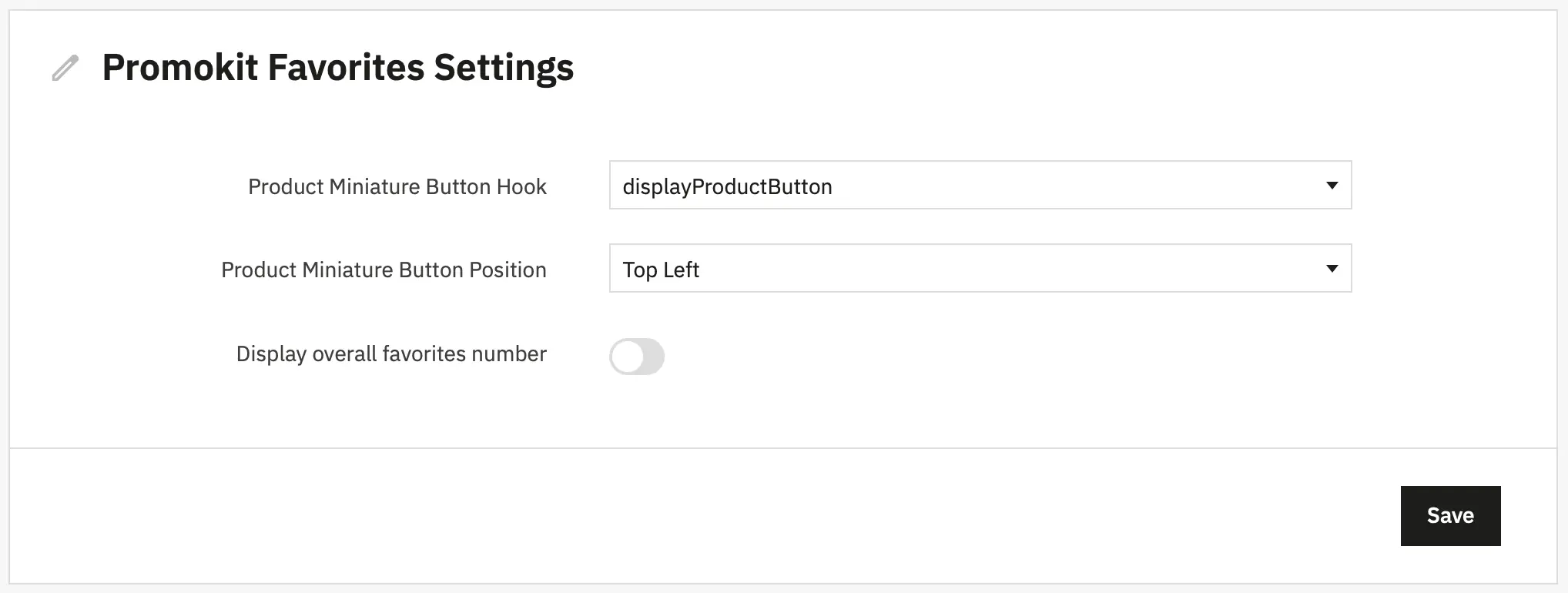 Alysum Prestashop Theme Favorites module Configuration