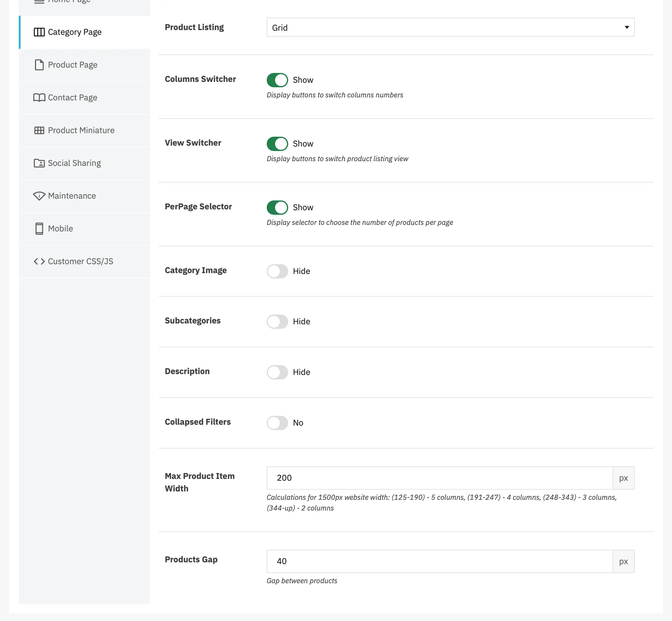 Alysum Prestashop Theme Settings module Configuration